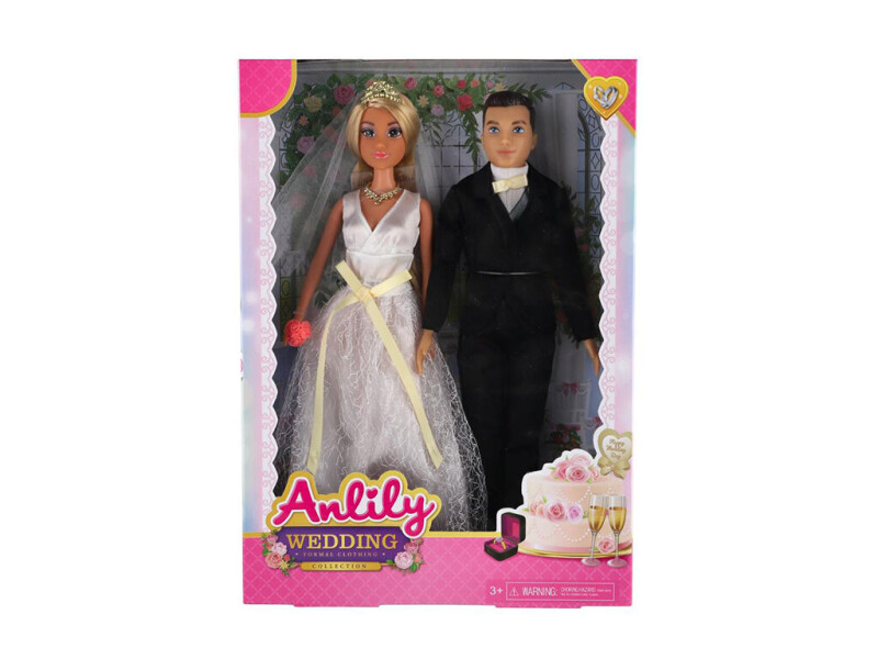 Panenka Anlily nevěsta a ženich 30cm